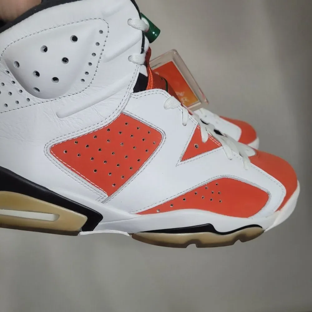 Nike Air Jordan 6 VI size 11 Retro Gatorade 384664-145 Orange white mid-top Men